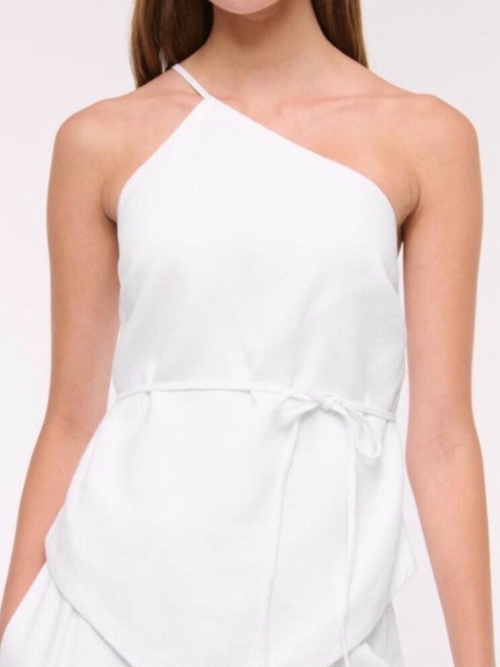 Abercrombie & Fitch Asymmetrical One-Shoulder Adjustable Tie-Waist Top Size S
